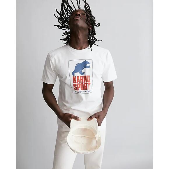 MADEWELL Mens Karhu Helsinki Sport Graphic Tee XXL White Short Sleeve NK901 NWT - Picture 3 of 11